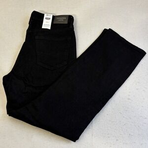 Levis Denizen 231 Athletic Mens Black Jeans 34x30 Flex Stretch Fit Denim Pants